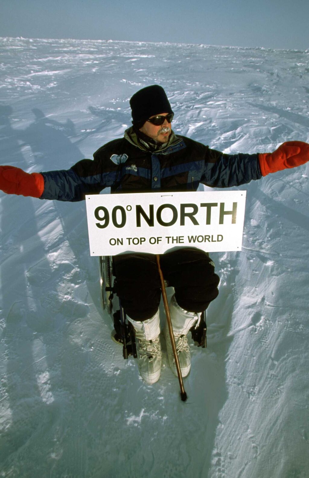 Michael McGrath CEO of the Muscle Help Foundation Charity at the North Pole