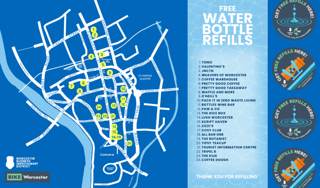 Free Water Bottle Refills Map