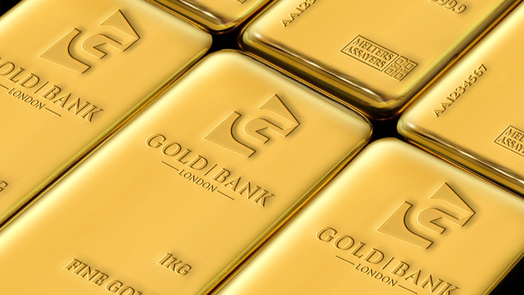 Gold Bank London - gold bars