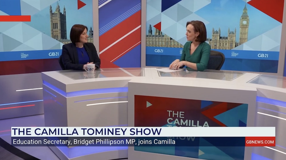 Bridget Phillipson Camilla Tominey GB News