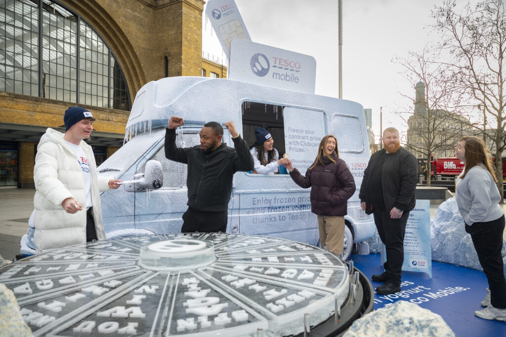 Tesco's Fro-Mobile frozen yogurt pop-up, London, 12th March 2026