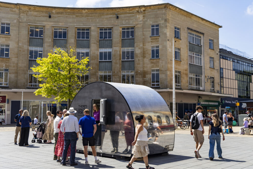 The ‘AeroSpace’ pod attracts interest in Bristol, Bristol, 15th July 2026