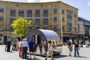 The ‘AeroSpace’ pod attracts interest in Bristol, Bristol, 15th July 2026