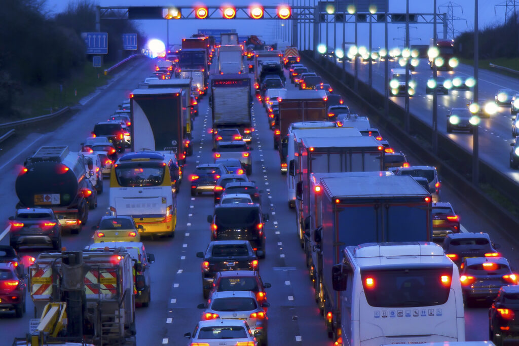 Evening rush hour traffic